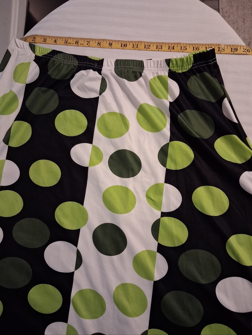 Lime Green And Black Polka Dot Skirt Suit Size 3X - Picture 6 of 16